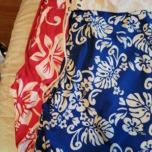 2 pair of mens swim trunks.